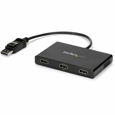 StarTech.com DisplayPort to HDMI Multi-Monitor Splitter - 3-Port MST Hub - 3840 × 2160 - 49.87 ft Maximum Operating Distance - DisplayPort - 3 x HDMI Out - Plastic
