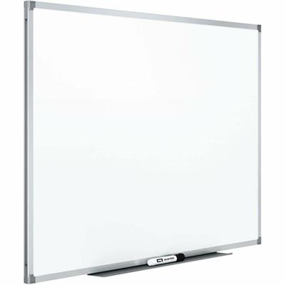 Quartet Standard DuraMax&reg; Porcelain Magnetic Whiteboard - 96" (8 ft) Width x 48" (4 ft) Height - White Porcelain Surface - Silver Aluminum Frame - Rectangle - Horizontal/Vertical - Magnetic - Durable, Dent Resistant, Stain Resistant, Ghost Resist