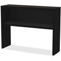 Lorell Fortress Modular Series Stack-on Hutch - x 48" Width - Material: Steel - Finish: Black - Grommet, Cord Management - 1 Each