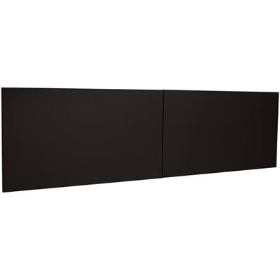 Lorell Fortress Modular Series Stack-On Hutch Door Kit - 60" Width - Lockable, Reinforced - Steel - Black - 1 Each