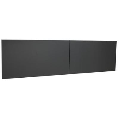 Lorell Fortress Modular Series Stack-On Hutch Door Kit - 60" Width - Lockable, Reinforced - Steel - Charcoal - 1 Each