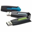 Verbatim 16GB Store 'n' Go V3 USB 3.2 Gen 1 Flash Drive - 3pk - Blue, Green, Gray - 16 GB - USB 3.2 (Gen 1) Type A - Blue, Green, Gray - Lifetime Warranty - 1 Pack - TAA Compliant