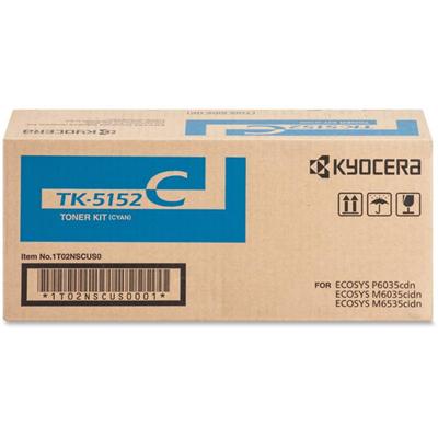 Kyocera TK-5152C Original Laser Toner Cartridge - Cyan - 1 Each - 10000 Pages