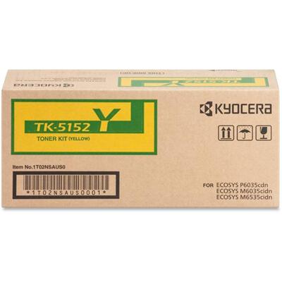 Kyocera TK-5152Y Original Standard Yield Laser Toner Cartridge - Yellow - 1 Each - 10000 Pages