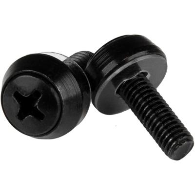 StarTech.com M5 x 12mm - Mounting Screws - 100 Pack, Black - Mounting Screw - 0.47" - Steel - Black - 100 / Pack - TAA Compliant