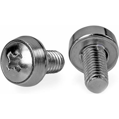 StarTech.com M6 x 12mm - Mounting Screws - 100 Pack - Mounting Screw - 0.47" - Stainless Steel - Silver - 100 / Pack - TAA Compliant