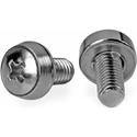 StarTech.com M6 x 12mm - Mounting Screws - 100 Pack - Mounting Screw - 0.47" - Stainless Steel - Silver - 100 / Pack - TAA Compliant