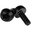 StarTech.com M6 x 12mm - Mounting Screws - 50 Pack, Black - Mounting Screw - 0.47" - Steel - Black - 50 / Pack - TAA Compliant