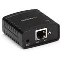 StarTech.com 10/100Mbps Ethernet to USB 2.0 Network LPR Print Server - 1 x USB - 1 x Network (RJ-45) - Fast Ethernet - External