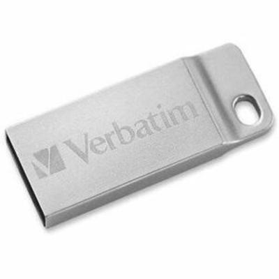 Verbatim 64GB Metal Executive USB Flash Drive - Silver - 64 GB - USB - Silver - Lifetime Warranty - 1 Each - TAA Compliant