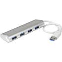 StarTech.com 4 Port Portable USB 3.0 Hub with Built-in Cable - Aluminum and Compact USB Hub - USB - External - 4 USB Port(s) - 4 USB 3.0 Port(s)