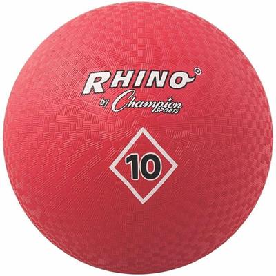 Champion Sports Playground Ball - 10" - Nylon - Red - 1  Each