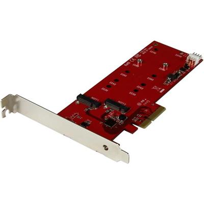 StarTech.com 2x M.2 SATA SSD Controller Card - PCIe - Add two Next Generation Form Factor (NGFF) M.2 SATA SSDs to a computer through PCIe - 2x M.2 SATA SSD Controller Card - PCI Express M.2 SATA III Controller - NGFF Card Adapter - Two Slot SATA 6Gbp
