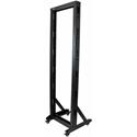 StarTech.com 2-Post Server Rack With Casters - 42U - For Server, LAN Switch, Patch Panel - 42U Rack Height x 19" Rack Width Open Frame - Black - Steel - 661.87 lb Maximum Weight Capacity - 661.39 lb Static/Stationary Weight Capacity