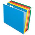 Pendaflex 1/5 Tab Cut Letter Recycled Hanging Folder - 8 1/2" x 11" - 11 pt. - Assorted - 100% Recycled - 25 / Box