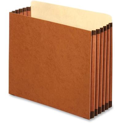 Pendaflex Straight Tab Cut Letter Recycled File Pocket - 8 1/2" x 11" - 5 1/4" Expansion - Top Tab Location - 22 pt. - Brown - Damage Resistant, Tear Resistant, Heavy Duty, Labeling Area, Reinforced Gusset, Tyvek Gusset, Durable - 30% Recycled - 10 /