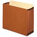 Pendaflex Straight Tab Cut Letter Recycled File Pocket - 8 1/2" x 11" - 5 1/4" Expansion - Top Tab Location - 22 pt. - Brown - Damage Resistant, Tear Resistant, Heavy Duty, Labeling Area, Reinforced Gusset, Tyvek Gusset, Durable - 30% Recycled - 10 /