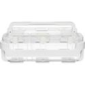 Deflecto Stackable Caddy Organizer - 6.50" Height x 14" Width x 10.50" Depth - White - Plastic - 1 Each