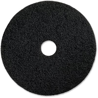 Genuine Joe Extreme Hi Pro Stripping Pad - 20" Diameter x 1" Thickness - Resin, Fiber - Black - 5 / Carton
