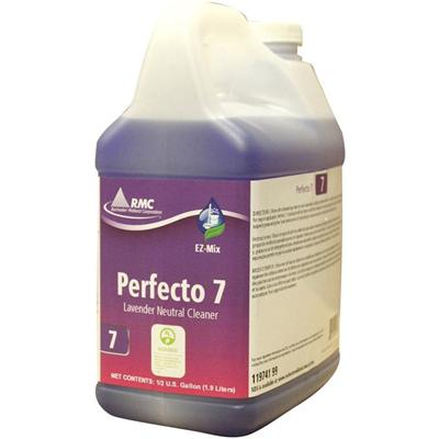 RMC Perfecto 7 Lavendar Cleaner - For Wall, Floor, Chrome, Porcelain, Stainless Steel - Concentrate - 64.2 fl oz (2 quart) - Lavender Scent - Recommended For: Grease Remover - Purple - 4 / Carton