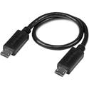StarTech.com 8in USB OTG Cable - Micro USB to Micro USB - M/M - USB OTG Adapter - 8 inch - 8" USB Data Transfer Cable for Tablet, Smartphone, External Hard Drive - First End: 1 x USB 2.0 Type B - Male - Second End: 1 x USB 2.0 Type B - Male - 28 AWG 