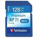 Verbatim Premium 128 GB Class 10/UHS-I (U1) SDXC - 1 Each - TAA Compliant - 70 MB/s Read - 300x Memory Speed - Lifetime Warranty