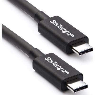 StarTech.com 0.5m Thunderbolt 3 (40Gbps) USB C Cable - Thunderbolt and USB Compatible - 1.60 ft USB-C Data Transfer Cable for Docking Station, Portable Hard Drive, Monitor, Chromebook, MacBook, Notebook, Smartphone, Computer - First End: 1 x 24-pin U