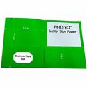 Sparco Letter Pocket Folder - 8 1/2" x 11" - 2 Internal Pocket(s) - Apple Green - 1 Box