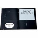 Sparco Letter Pocket Folder - 8 1/2" x 11" - 2 Internal Pocket(s) - Black - 1 Box