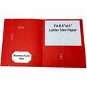 Sparco Letter Pocket Folder - 8 1/2" x 11" - 2 Internal Pocket(s) - Red - 1 Box