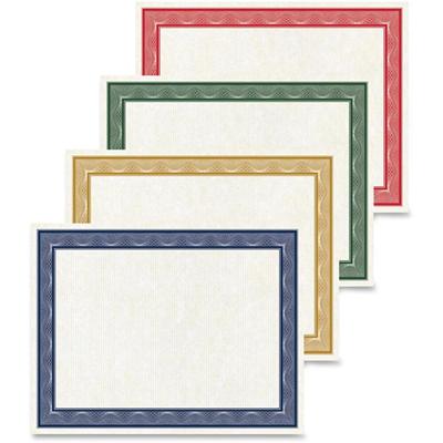 Geographics Traditional Awards Certificates - 60 lb Basis Weight - 8.5" Width x 11" Length - Inkjet Compatible - White with Multicolor Border - Card Stock - 1 Pack