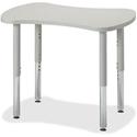 Jonti-Craft Berries Gray Collaborative Bowtie Table - Gray Top - Four Leg Base - 4 Legs - Height Adjustable - 18" to 29" Adjustment - 1.13" Table Top Thickness - Assembly Required - Powder Coated - Steel - Laminate Top Material - 1 Each
