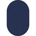 Flagship Carpets Classic Solid Color 12' Oval Rug - Floor Rug - Classic, Traditional - 12 ft Length x 90" Width - Oval - Navy - Nylon