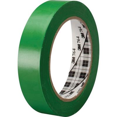 3M General-Purpose Vinyl Tape 764 - 36 yd Length x 1" Width x 5 mil Thickness - Green - Rubber - 4 mil - Polyvinyl Chloride (PVC) Backing - 1 Roll