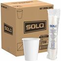 Solo 10 oz Paper Hot Cups - 10 fl oz - White - Paper - Hot Drink, Cold Drink, Beverage - 50/Pack - 20 / Carton