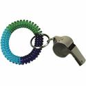 The Pencil Grip Wrist Coil Whistle - 1.5" Height x 1.5" Width x 1.5" Length - Stainless Steel - 1 Each