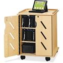 Jonti-Craft Laptop/Tablet Storage Cart - 24" Width x 23" Depth x 30" Height - Woodgrain - For 32 Devices - 1 Each