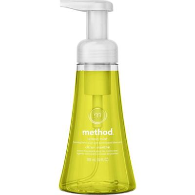 Method Foaming Hand Soap - Lemon Mint Scent - 10 fl oz - Pump Bottle Dispenser - Hand - Lemon Yellow - Paraben-free, Phthalate-free, Triclosan-free - 1 Each