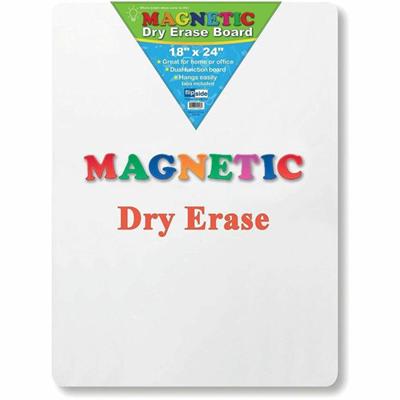 Flipside Magnetic Dry Erase Board - 18" (1.5 ft) Width x 24" (2 ft) Height - White Surface - Rectangle - Magnetic - 1 Each