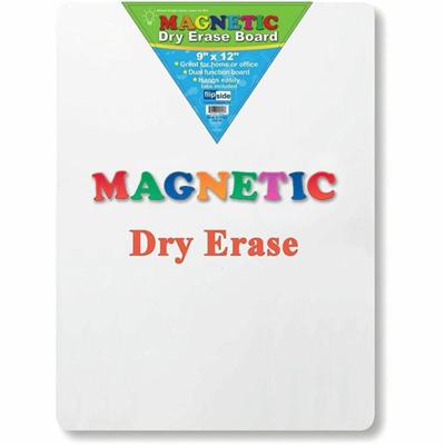 Flipside Magnetic Dry Erase Board - 9" (0.8 ft) Width x 12" (1 ft) Height - White Surface - Rectangle - Magnetic - 1 Each