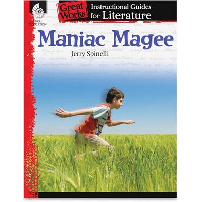 Shell Education Grade 4-8 Maniac Magee Instructional Guide Printed Book by Jerry Spinelli - 72 Pages - Shell Educational Publishing Publication - Book - Grade 4-8