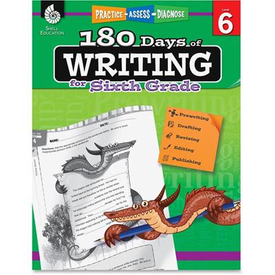Shell Education 6th Grade 180 Days of Writing Book Printed Book - 224 Pages - Shell Educational Publishing Publication - Book - Grade 6