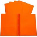 Sparco Letter Pocket Folder - 8 1/2" x 11" - 3 x Double Prong Fastener(s) - 2 Internal Pocket(s) - Orange - 25 / Box