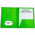Sparco Letter Pocket Folder - 8 1/2" x 11" - 3 x Double Prong Fastener(s) - 2 Internal Pocket(s) - Apple Green - 1 Box