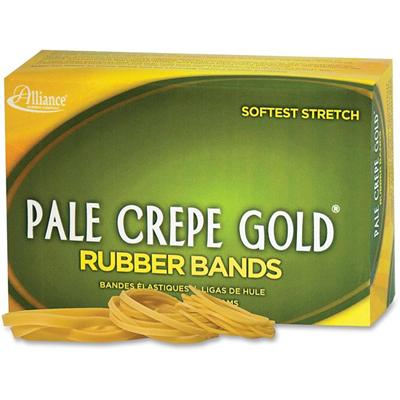 Alliance Rubber Pale Crepe Gold Rubber Bands - Size: #54 - Stretchable, Durable, Reusable - Golden Crepe - 1 Box