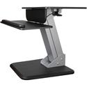 StarTech.com Sit-to-Stand Workstation - 12" to 30" Screen Support - 28.66 lb Load Capacity - Flat Panel Display Type Supported - 6.30" Height x 28.30" Width - Desktop, Tabletop - Steel, Wood - Black, Silver