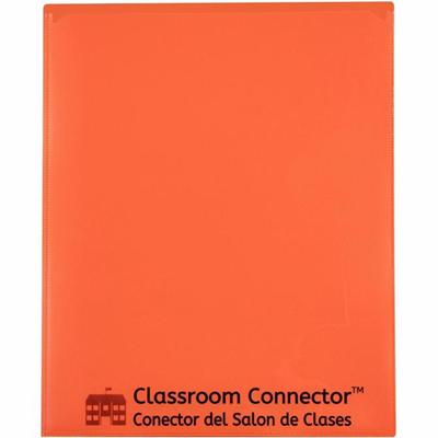 C-Line Classroom Connector Letter Report Cover - 8 1/2" x 11" - 2 Internal Pocket(s) - Orange - 25 / Box