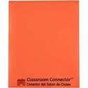 C-Line Classroom Connector Letter Report Cover - 8 1/2" x 11" - 2 Internal Pocket(s) - Orange - 25 / Box