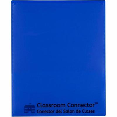 C-Line Classroom Connector Letter Report Cover - 8 1/2" x 11" - 2 Internal Pocket(s) - Blue - 1 Box