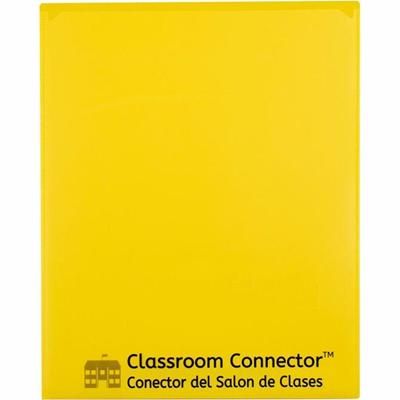 C-Line Classroom Connector Letter Report Cover - 8 1/2" x 11" - 2 Internal Pocket(s) - Yellow - 1 Box